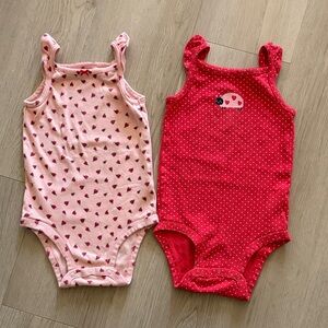 18m Pink Red Ladybug One Pieces